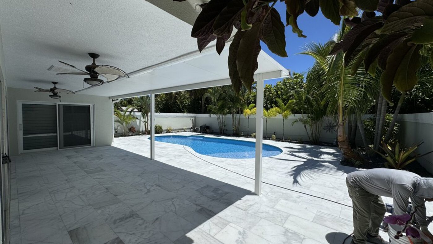 Manny's Paver Creation waterfront pool deck project
